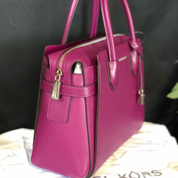 MICHAEL KORS💥NWT~SOLD OUT💥Garnet Belted Medium Satchel - Picture 3 of 8